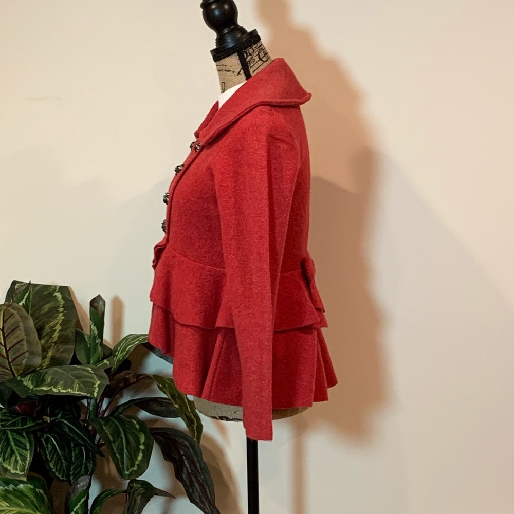 Anthropologie Red Red Rose Sweatercoat - Picture 6 of 9